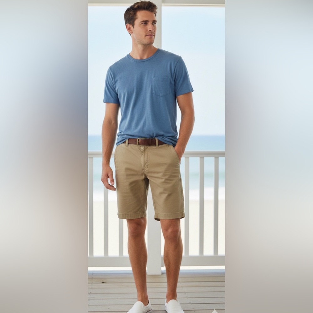 Abercrombie & Fitch Tan Flat Front Shorts